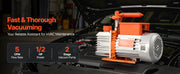 Charger l'image dans la visionneuse de galerie, Amocart 3.5CFM 180W 1 Stage or 5CFM 375W / 7CFM 550W 2 Stage HVAC Rotary Vane AC Vacuum Pump, for R134a R22 R410a Systems Use