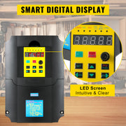 Bild in Galerie-Viewer laden, Amocart 2.2/3/4/7.5KW VFD Frequency Inverter 110V/220V1/3P Input 3P Output VariableFrequency Drive CNC Motor Inverter Converter