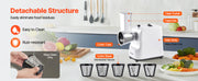 Charger l'image dans la visionneuse de galerie, Amocart Electric Cheese Grater Salad Maker 200W Salad Shooter Electric Vegetable Slicer Shredder Chopper for Fruits with 5 Att