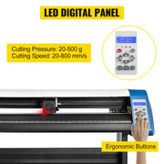 Charger l'image dans la visionneuse de galerie, Amocart 53"/34"/28"4MB Semi-Automatic Cutter Vinyl Cutting Plotter Machine Laser Positioning 3 Interface W/ SIGNMASTER Software