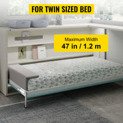 Bild in Galerie-Viewer laden, Amocart Murphy Wall Bed Hardware Kit Spring Mechanism Horizontal Stainless queen Size With 2 Steady Bed Legs Quick Set Up White
