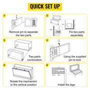 Bild in Galerie-Viewer laden, Amocart Murphy Wall Bed Hardware Kit Spring Mechanism Horizontal Stainless queen Size With 2 Steady Bed Legs Quick Set Up White