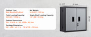 Bild in Galerie-Viewer laden, Amocart Foldable Wall Cabinet Metal Garage Locker Mounted Tool Chest Adjustable Shelf Magnetic Door for Warehouse Office Home