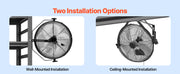 Charger l'image dans la visionneuse de galerie, Amocart Industrial Wall Mount Fan High Velocity Waterproof Wall Fan with Aluminum Blades for Workshop Warehouse Greenhouse