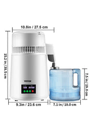 Bild in Galerie-Viewer laden, Amocart 4L Water Distiller Purifier Filter 1 L/H Distilling Speed Dispenser Drinking Bottle Softener Touch Screen Home Use