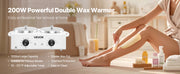 Charger l'image dans la visionneuse de galerie, Amocart Double Wax Warmer 1200ML Professional Dual Wax Warmer for Hair Removal Adjustable Electric Waxing Heater Pot for Home