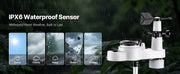 Charger l'image dans la visionneuse de galerie, Amocart 5-in-1 Wireless Weather Station 7.5-Inch VA Display Solar Powered Outdoor Sensor, Rain Gauge&Weather Forecast, No WiFi
