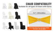 Charger l'image dans la visionneuse de galerie, Amocart 50pcs Stretch Spandex Chair Sashes Chair Sashes Bands for Wedding Party Banquet Decoration Elastic Bulk Chair Cover