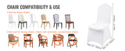 Charger l'image dans la visionneuse de galerie, Amocart 12/30/50/100Pcs Wedding Chair Cover Spandex Stretch Slipcover for Restaurant Banquet Dining Party White Chair Cover