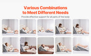 Charger l'image dans la visionneuse de galerie, Amocart Bed Wedge Pillow 3 Pcs Adjustable Orthopedic Bed Wedge Set Post Surgery Pillow for Acid Reflux Back Pain Snoring Relief
