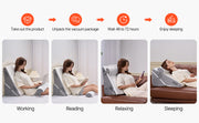 Charger l'image dans la visionneuse de galerie, Amocart Bed Wedge Pillow 3 Pcs Adjustable Orthopedic Bed Wedge Set Post Surgery Pillow for Acid Reflux Back Pain Snoring Relief