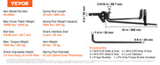Charger l'image dans la visionneuse de galerie, Amocart 1000/1500 lbs Distribution Hitch Load Leveling 4 Towing Tongue Distributing Hitches Kit with Sway Control for Trailer