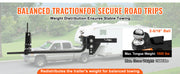 Charger l'image dans la visionneuse de galerie, Amocart 1000/1500 lbs Distribution Hitch Load Leveling 4 Towing Tongue Distributing Hitches Kit with Sway Control for Trailer