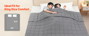 Load image into Gallery viewer, Amocart Weighted Blanket 20lb 88x104in King Size Cooling Breathable Blanket w/ Glass Beads All-Season Use for 200-250lb Adults