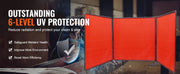 Load image into Gallery viewer, Amocart Welding Screen with Frame 6' x 8' Flame-Resistant Vinyl 3 Panel Welding Curtain Screens 12 Swivel Wheels for Workshop