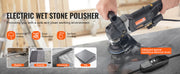Charger l'image dans la visionneuse de galerie, Amocart Wet Polisher 800W Concrete Grinder w/ 6 Variable Speed and 7 Polishing Kits Wet Grinder Machine for Polishing Grinding