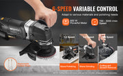 Charger l'image dans la visionneuse de galerie, Amocart Wet Polisher 800W Concrete Grinder w/ 6 Variable Speed and 7 Polishing Kits Wet Grinder Machine for Polishing Grinding
