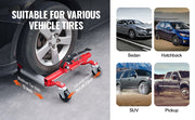 Charger l'image dans la visionneuse de galerie, Amocart Wheel Dolly Heavy Duty Vehicle Positioning Ratchet Tire Jack Max Capacity 1500 Lbs Car Dolly for Car Auto Repair Moving