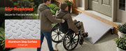 Load image into Gallery viewer, Amocart 42.5x23.2 in Threshold Ramp 1000LBS Platform Aluminum Wheelchair Ramp with Adjustable Height for Doorways Home Steps