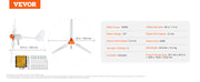 Load image into Gallery viewer, Amocart 500W/800W Wind Turbine Generator 12V Wind Turbine Kit Wind Power Generator with MPPT Controller for Home Farm RVs Boats