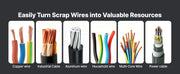Charger l'image dans la visionneuse de galerie, SucceBuy 370W Electric Wire Stripper Machine 0.06-1.57 in 11 Channel Automatic Copper Cable Stripper for Scrap Copper Recycling