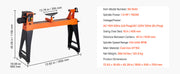 Bild in Galerie-Viewer laden, Amocart Woodworking Lathe 1.5 HP 16x40 in / 2 HP 18x40 in, 0-3200 RPM Variable Speed, for Medium to Large Projects Woodworking