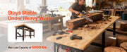 Charger l'image dans la visionneuse de galerie, SucceBuy 5000 lbs Adjustable Workbench 72/96 x 24in Oak Wood Top Workstation with 4 AC Outlets Hardwood Worktable for Garage
