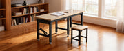 Charger l'image dans la visionneuse de galerie, SucceBuy 5000 lbs Adjustable Workbench 72/96 x 24in Oak Wood Top Workstation with 4 AC Outlets Hardwood Worktable for Garage