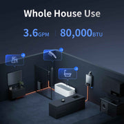 Load image into Gallery viewer, Propane Tankless Water Heater, 3.6 GPM, 80,000 BTU, Indoor
