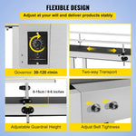 Amocart PVC Belt Electric Conveyor Machine 60W, Belt Inkjet Conveyor Printer Adjustable Conveyor Table 0-25M/Min with Double Guardrail, Printing Code Conveyor Belt for Food Drinking Sticker