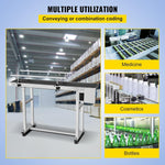 Amocart PVC Belt Electric Conveyor Machine 60W, Belt Inkjet Conveyor Printer Adjustable Conveyor Table 0-25M/Min with Double Guardrail, Printing Code Conveyor Belt for Food Drinking Sticker | Variable Speed 0 To 25M Min Double Guardrail Conveyor
