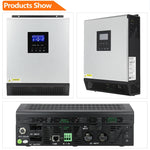 PowMr 3KVA Hybrid Solar Inverter 24VD to 110VAC Output Pure Sine Wave 50A PWM Solar Charger Controller For Solar Panel 80VDC