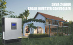 PowMr 3KVA Hybrid Solar Inverter 24VD to 110VAC Output Pure Sine Wave 50A PWM Solar Charger Controller For Solar Panel 80VDC