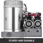 Amocart 12V DC Double Acting Solenoid Hydraulic Power Pack Car Jack With 4.5L Tank Reservoir Dump Trailer Electric Lifting Tool