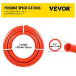 SucceBuy 1/2Inch x 1000ft Pex Tubing Oxygen Barrier O2 Red Radiant Floor Pipe Heating Systems-Pex Hot And Cold Water Pipe