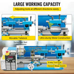 SucceBuy Mini Metal Lathe Machine 7"x 14" 550W 180 x 350mm Variable Speed with 3 Jaw Chuck for Metalworking Turning Drilling