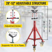Charger l'image dans la visionneuse de galerie, Amocart Pipe Holding Stand Folding Tripod Jack 3 Types Heights 12in Pipeworking Supporting Clamped Tool with Roller Head
