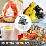 SucceBuy Electric Snow Cone Machine Ice Shaver Crusher Granizing Glass Blender Mixer Chopper Stainless Steel Colder Commercial