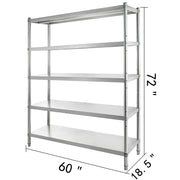 Bild in Galerie-Viewer laden, Amocart 4-Tier Stainless Steel Commercial Storage Rack Shelf for Kitchen Warehouse Garage Storing Kitchenware
