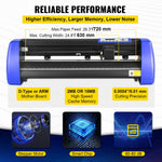 SucceBuy 28 Inch Vinyl Plotter Sign Cutting Machine Software Signmaster Windows Compatible System 20 Blades LCD Black for Crafts