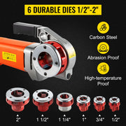 Charger l'image dans la visionneuse de galerie, Amocart 2300W Electric Pipe Threader Handheld Household Galvanized Iron Pipe Sleeve Machine Industrial Threading Tool w/ 6 Dies
