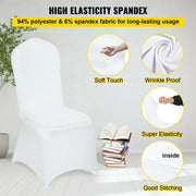 Charger l'image dans la visionneuse de galerie, Amocart 12/30/50/100Pcs Wedding Chair Cover Spandex Stretch Slipcover for Restaurant Banquet Dining Party White Chair Cover
