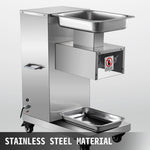 SucceBuy 500Kg/H Electric Meat Slicer 750W Commercial Meat Cutter 3mm Stainless Steel Blades Food Cutting Slicing Machine