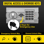Charger l'image dans la visionneuse de galerie, Amocart 33" Double Door Safe Deposit Box Secret Hidden Piggy Bank Steel Separate Storage Space Electronic Lock for Office Home
