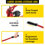 SucceBuy 24in Cutting Bench Type Hand Swager Tool Wire Rope Swaging Machine with Crimper Cable Bolt Cutter Head Copper Sleeves
