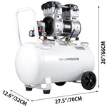 Amocart 25/60L Air Compressor 110V/240V Silent Oil-Free Compressor 750W 1 HP For Home Repair Tire Inflation Whisper Compressor
