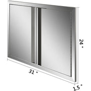 Load image into Gallery viewer, SucceBuy Stainless Steel BBQ Cabinet Access Door W/ Recessed Handle for Indoor/Outdoor Kitchen BBQ Island Kitchen Sink Fireplace
