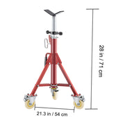 Charger l'image dans la visionneuse de galerie, Amocart Pipe Holding Stand Folding Tripod Jack 3 Types Heights 12in Pipeworking Supporting Clamped Tool with Roller Head
