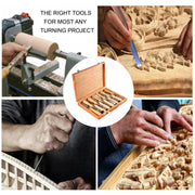 Bild in Galerie-Viewer laden, Amocart 12PCS Wood Carving Hand Chisel Set Lathe Knife DIY Turning Woodworking Professional Gouges Woodcraft Carpentry Tools
