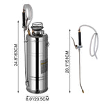 SucceBuy 4-12L Hand Powered Sprayer Stainless Steel Watering Spraying Sprinkling Atomizer Pump Home Garden Cleaning Sprayer